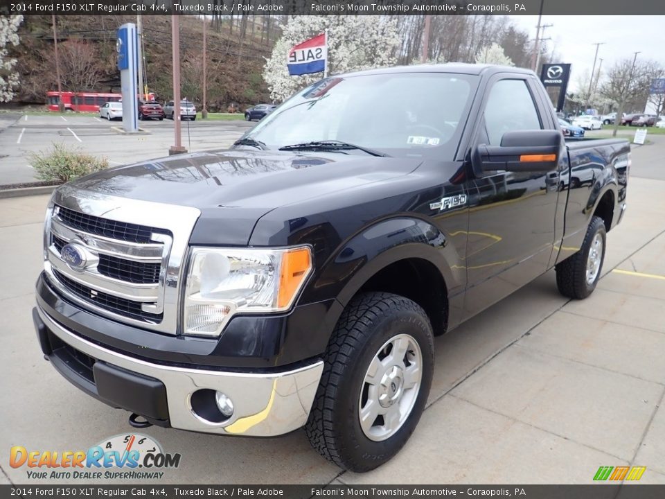 2014 Ford F150 XLT Regular Cab 4x4 Tuxedo Black / Pale Adobe Photo #6