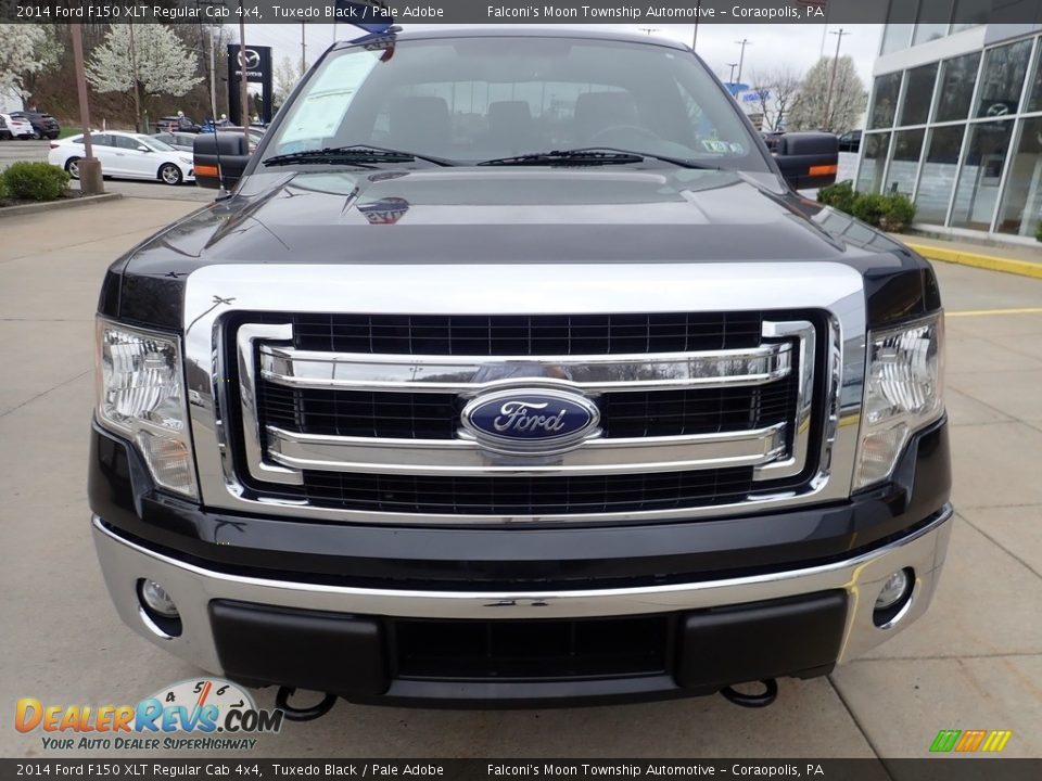 2014 Ford F150 XLT Regular Cab 4x4 Tuxedo Black / Pale Adobe Photo #7