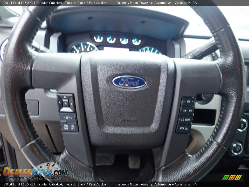 2014 Ford F150 XLT Regular Cab 4x4 Tuxedo Black / Pale Adobe Photo #18