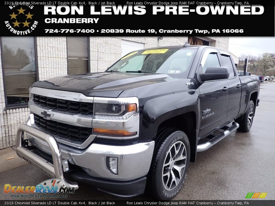 2019 Chevrolet Silverado LD LT Double Cab 4x4 Black / Jet Black Photo #1