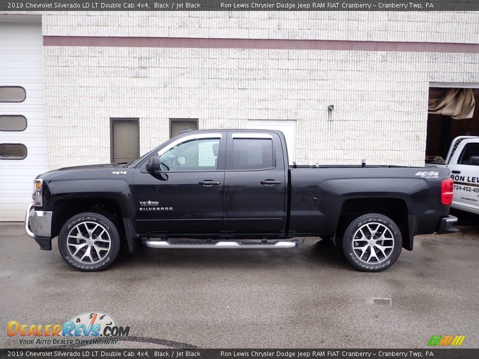 2019 Chevrolet Silverado LD LT Double Cab 4x4 Black / Jet Black Photo #3