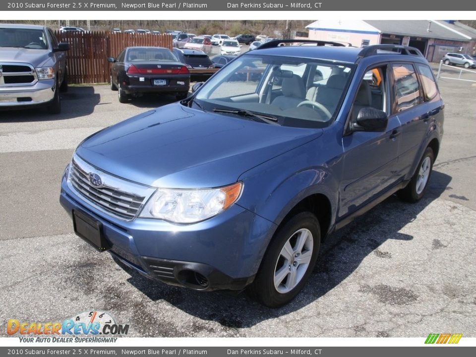 2010 Subaru Forester 2.5 X Premium Newport Blue Pearl / Platinum Photo #1