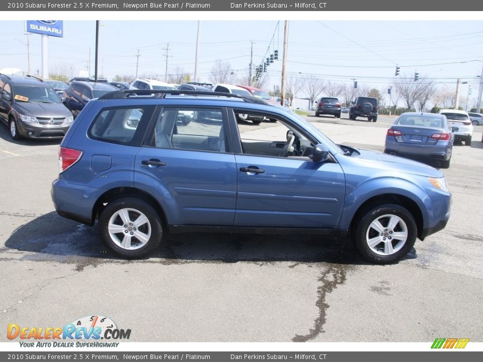 2010 Subaru Forester 2.5 X Premium Newport Blue Pearl / Platinum Photo #4