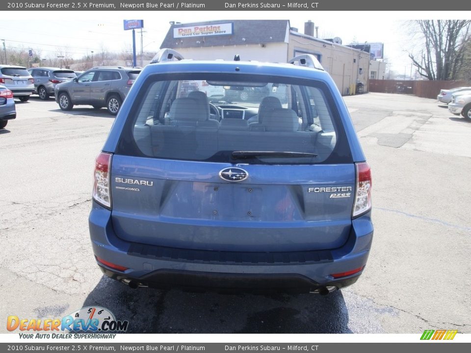 2010 Subaru Forester 2.5 X Premium Newport Blue Pearl / Platinum Photo #6
