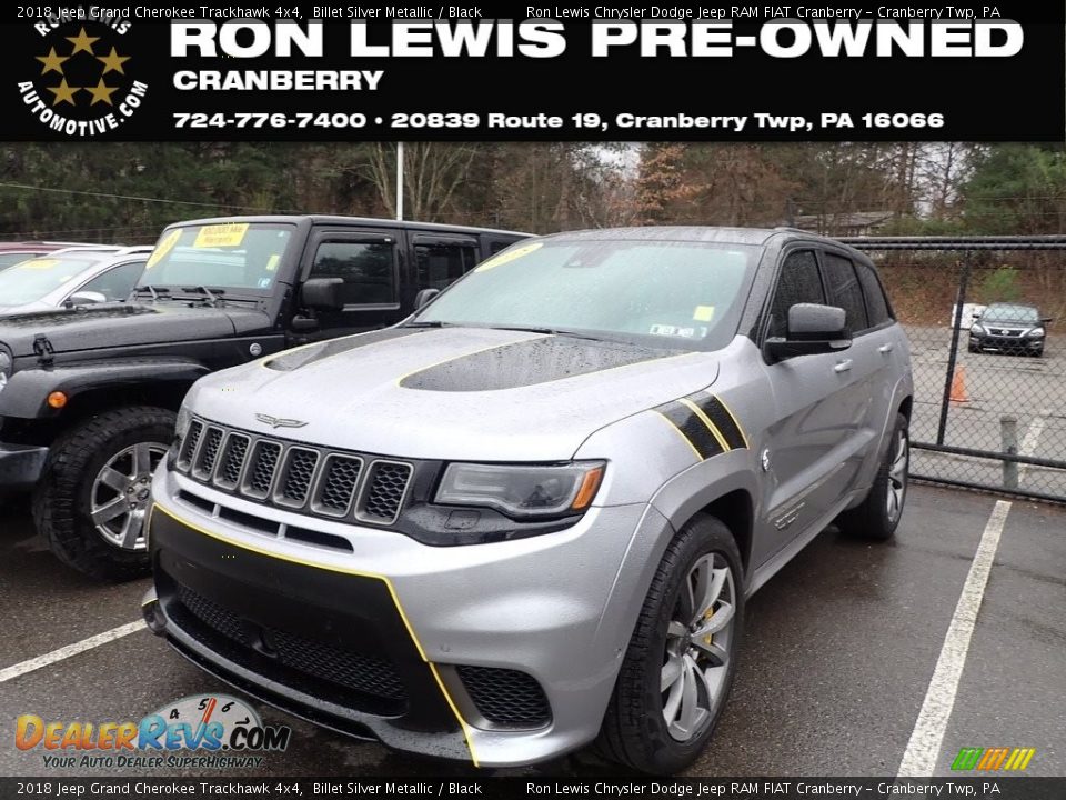 2018 Jeep Grand Cherokee Trackhawk 4x4 Billet Silver Metallic / Black Photo #1