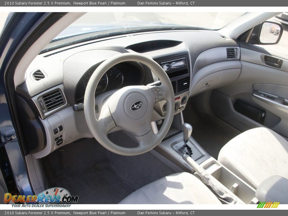 2010 Subaru Forester 2.5 X Premium Newport Blue Pearl / Platinum Photo #10