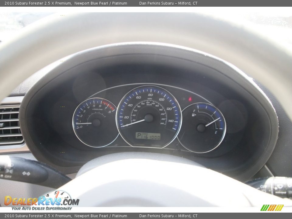 2010 Subaru Forester 2.5 X Premium Newport Blue Pearl / Platinum Photo #17
