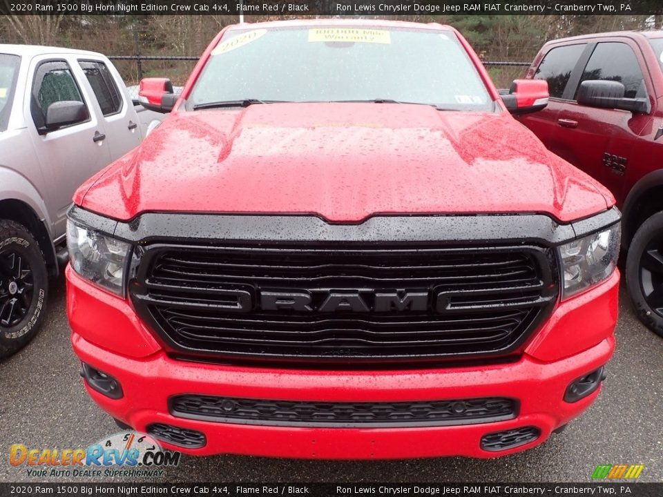 2020 Ram 1500 Big Horn Night Edition Crew Cab 4x4 Flame Red / Black Photo #2