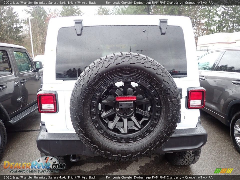 2021 Jeep Wrangler Unlimited Sahara 4x4 Bright White / Black Photo #3