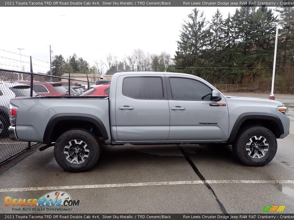 2021 Toyota Tacoma TRD Off Road Double Cab 4x4 Silver Sky Metallic / TRD Cement/Black Photo #3