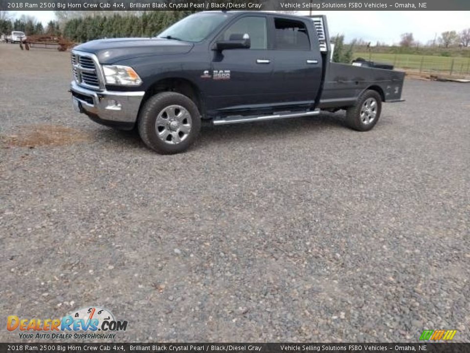 2018 Ram 2500 Big Horn Crew Cab 4x4 Brilliant Black Crystal Pearl / Black/Diesel Gray Photo #1