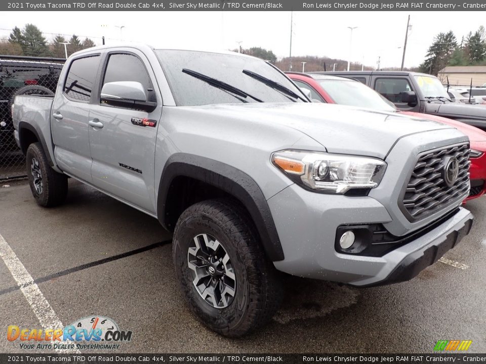 2021 Toyota Tacoma TRD Off Road Double Cab 4x4 Silver Sky Metallic / TRD Cement/Black Photo #4