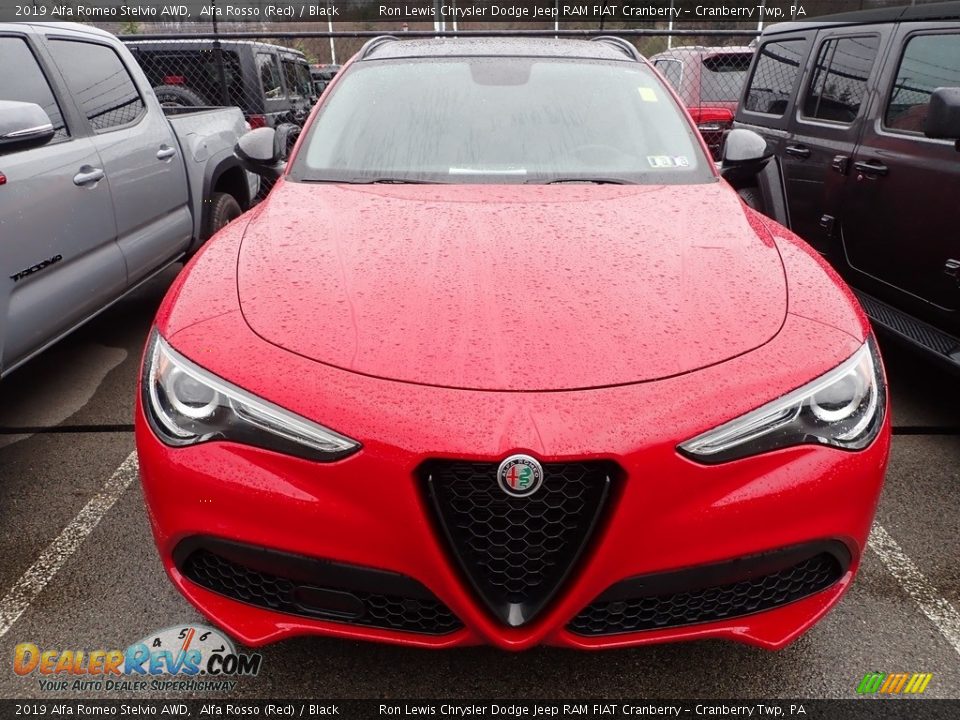 2019 Alfa Romeo Stelvio AWD Alfa Rosso (Red) / Black Photo #2