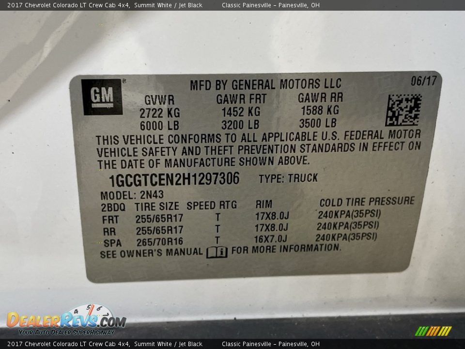 2017 Chevrolet Colorado LT Crew Cab 4x4 Summit White / Jet Black Photo #31