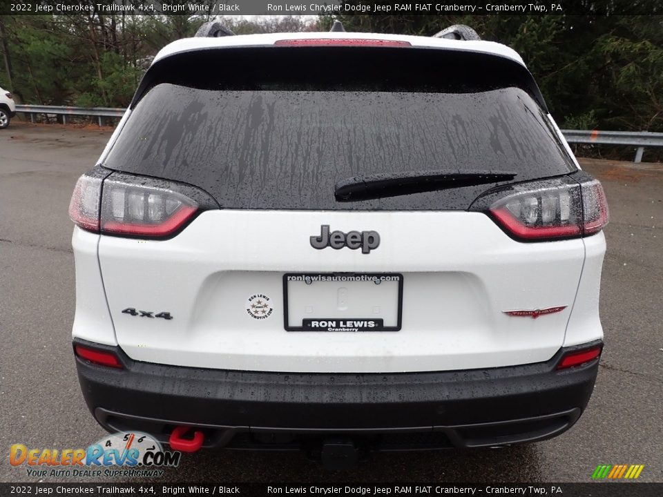 2022 Jeep Cherokee Trailhawk 4x4 Bright White / Black Photo #4