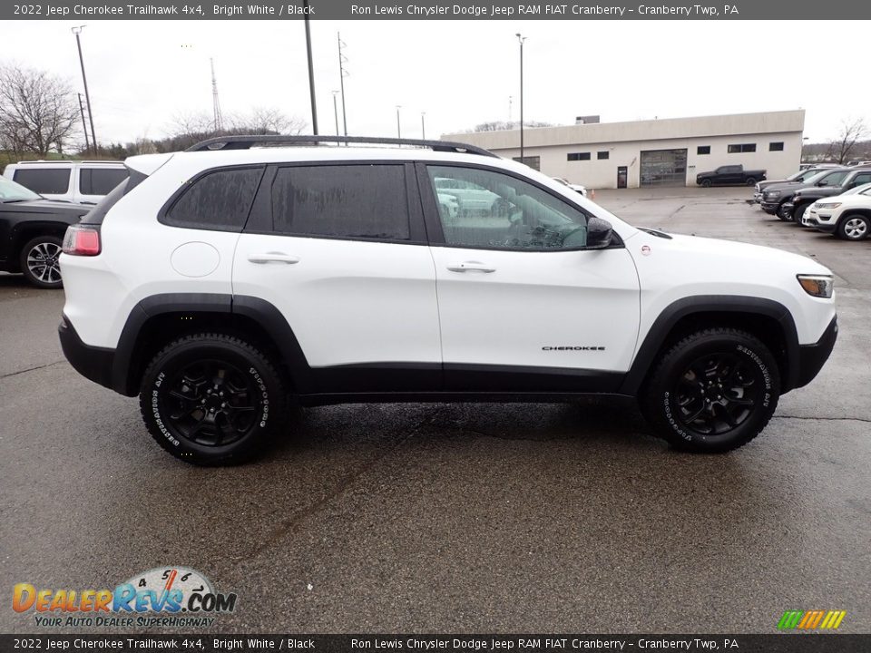 2022 Jeep Cherokee Trailhawk 4x4 Bright White / Black Photo #6