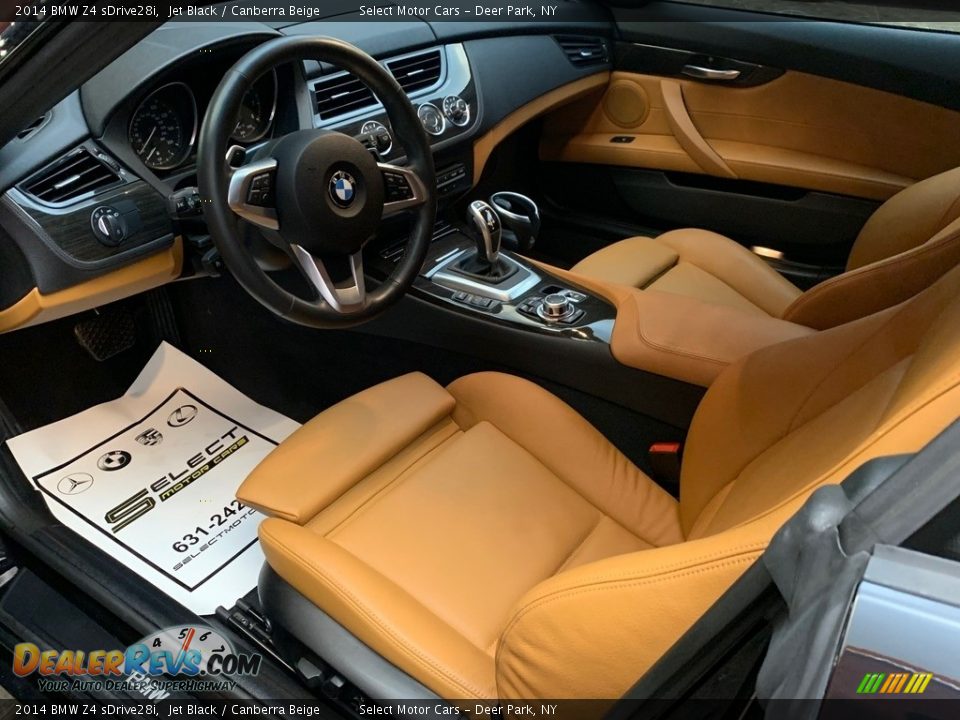 2014 BMW Z4 sDrive28i Jet Black / Canberra Beige Photo #9