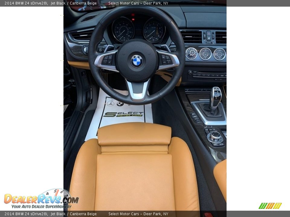 2014 BMW Z4 sDrive28i Jet Black / Canberra Beige Photo #10