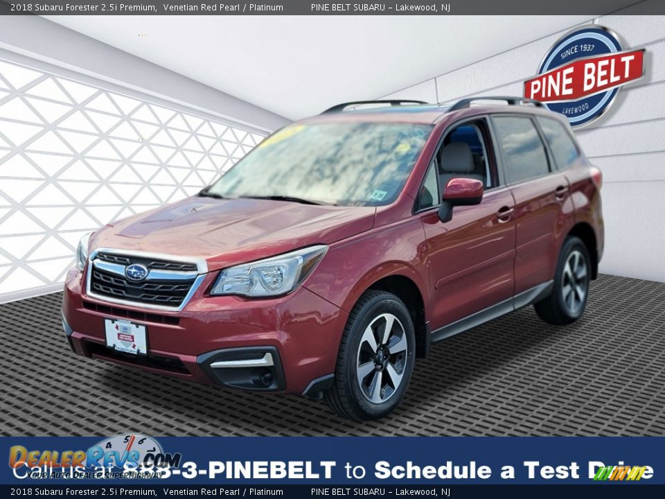 2018 Subaru Forester 2.5i Premium Venetian Red Pearl / Platinum Photo #1