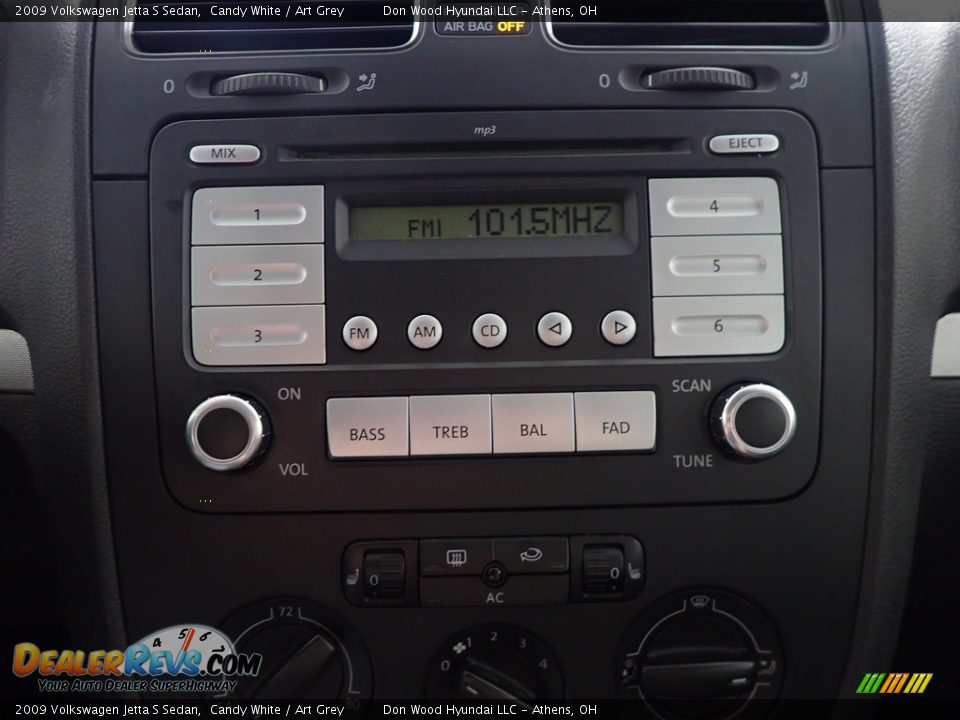 2009 Volkswagen Jetta S Sedan Candy White / Art Grey Photo #15