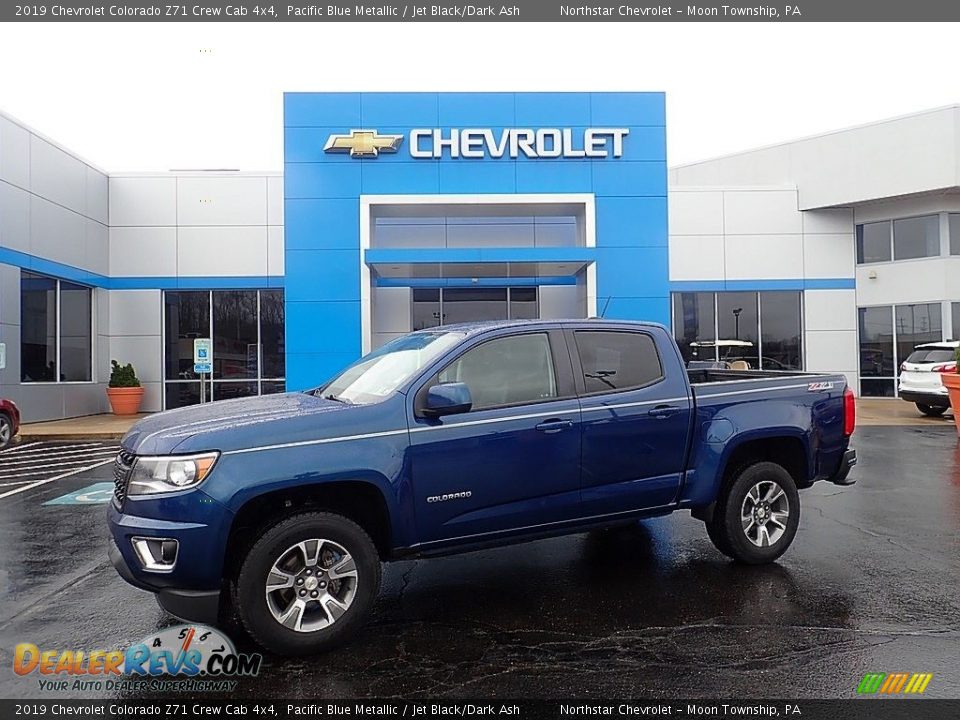 2019 Chevrolet Colorado Z71 Crew Cab 4x4 Pacific Blue Metallic / Jet Black/Dark Ash Photo #1