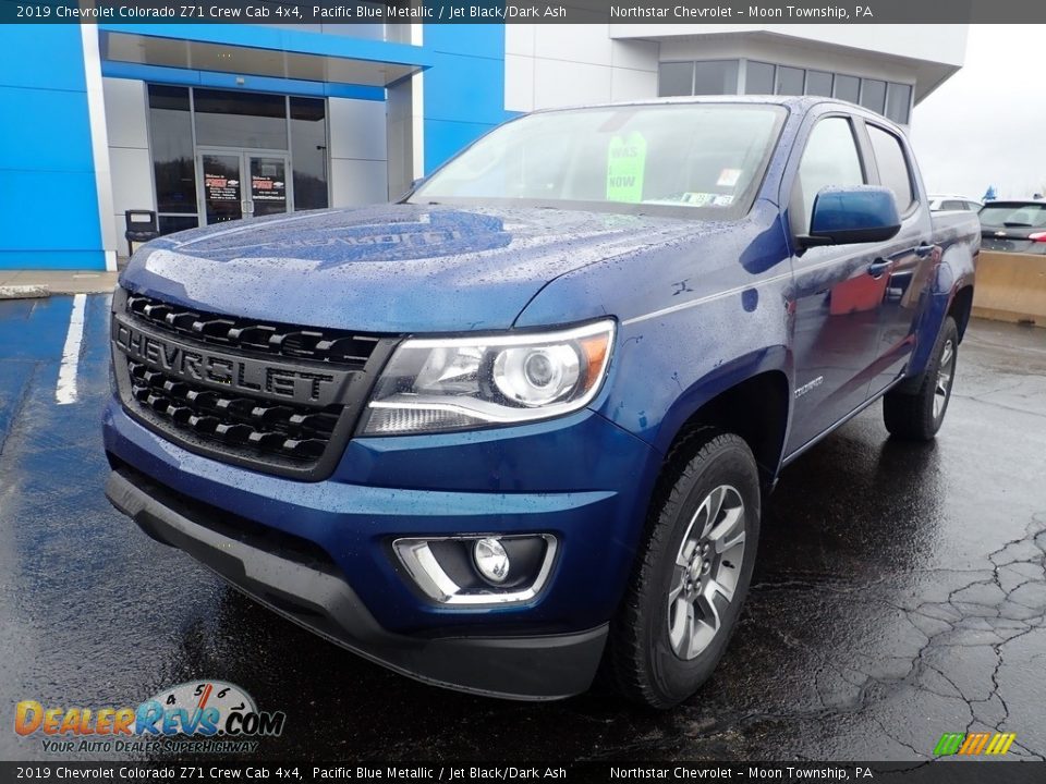 2019 Chevrolet Colorado Z71 Crew Cab 4x4 Pacific Blue Metallic / Jet Black/Dark Ash Photo #2