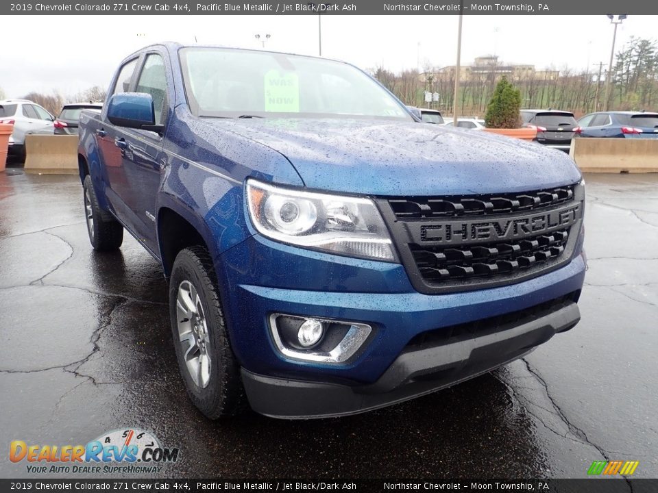 2019 Chevrolet Colorado Z71 Crew Cab 4x4 Pacific Blue Metallic / Jet Black/Dark Ash Photo #11