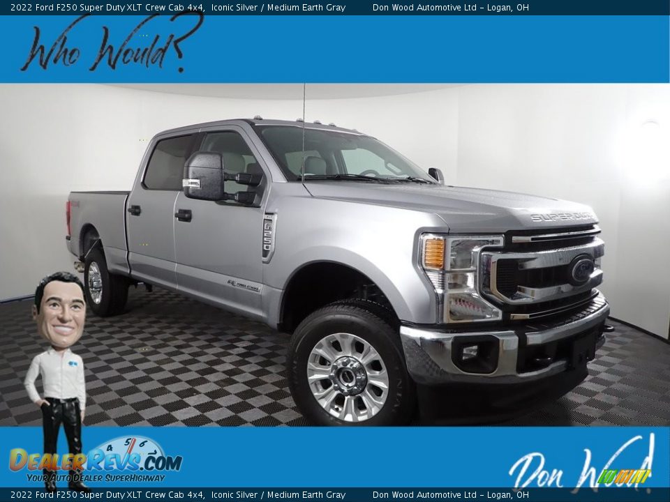 2022 Ford F250 Super Duty XLT Crew Cab 4x4 Iconic Silver / Medium Earth Gray Photo #1