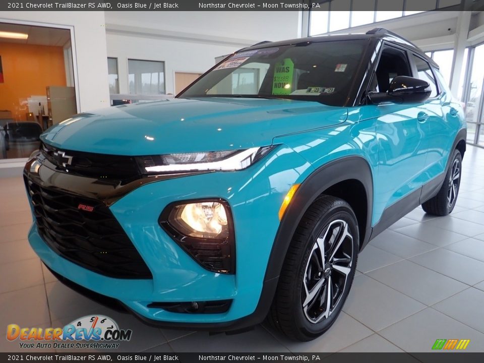 Oasis Blue 2021 Chevrolet TrailBlazer RS AWD Photo #2