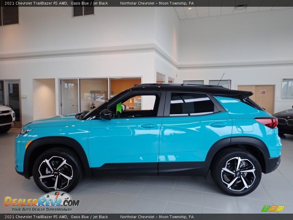 Oasis Blue 2021 Chevrolet TrailBlazer RS AWD Photo #3