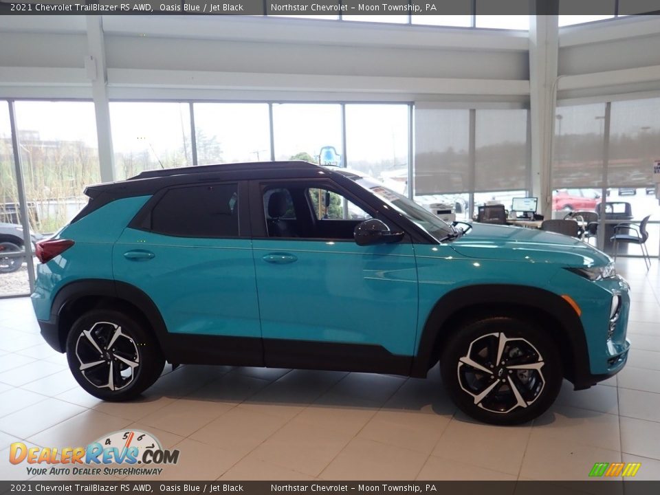 2021 Chevrolet TrailBlazer RS AWD Oasis Blue / Jet Black Photo #10
