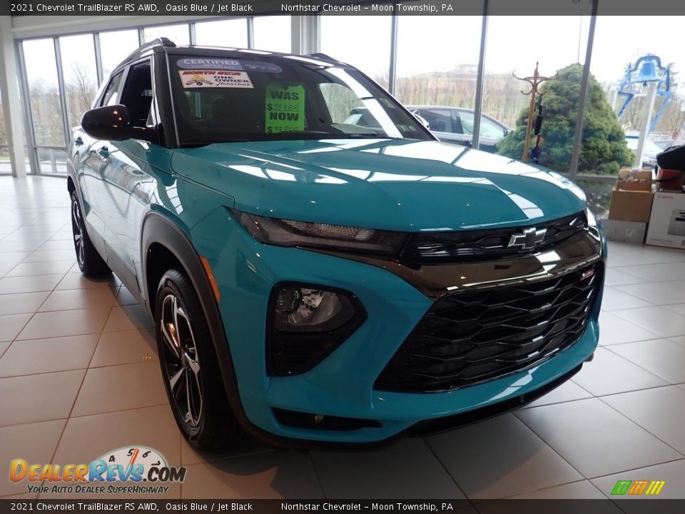 2021 Chevrolet Trailblazer RS AWD Oasis Blue / Jet Black Photo #12