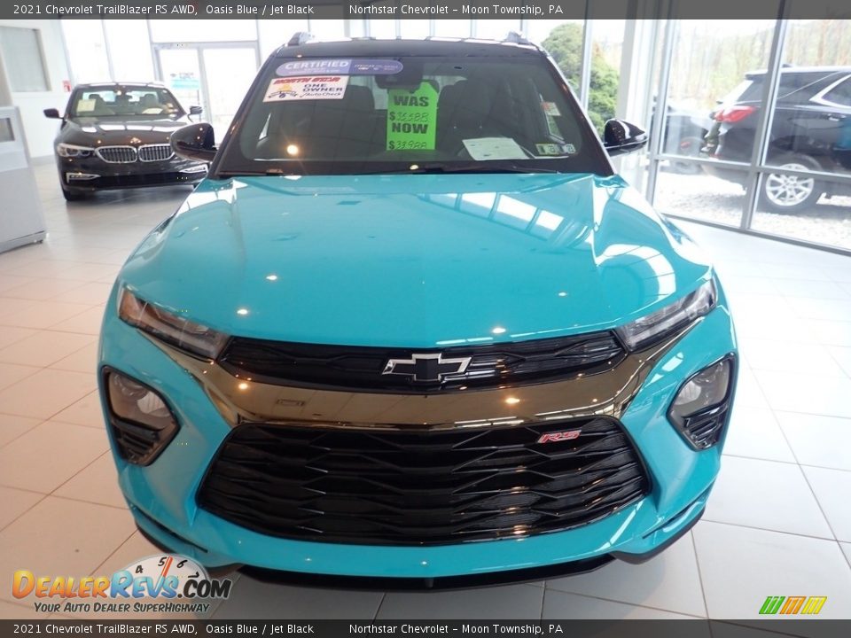 2021 Chevrolet Trailblazer RS AWD Oasis Blue / Jet Black Photo #13