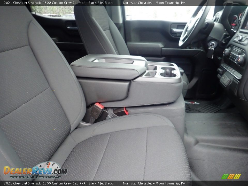 2021 Chevrolet Silverado 1500 Custom Crew Cab 4x4 Black / Jet Black Photo #14