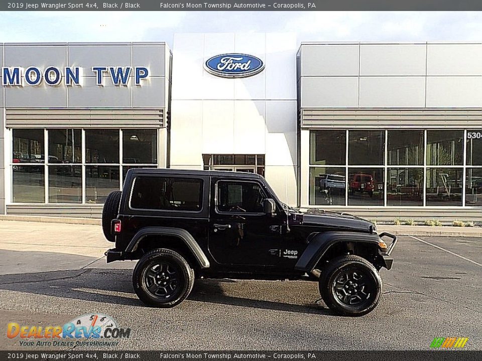 2019 Jeep Wrangler Sport 4x4 Black / Black Photo #1