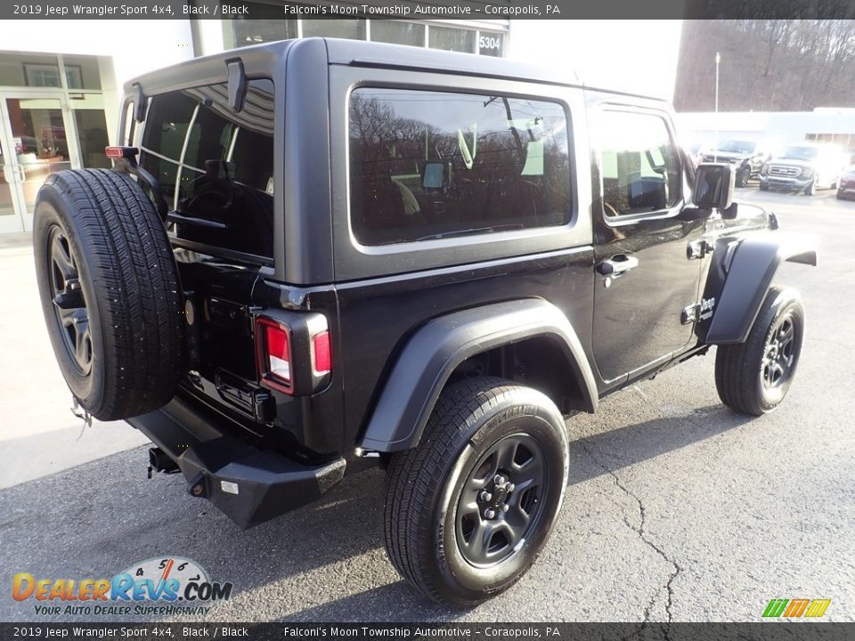 2019 Jeep Wrangler Sport 4x4 Black / Black Photo #2