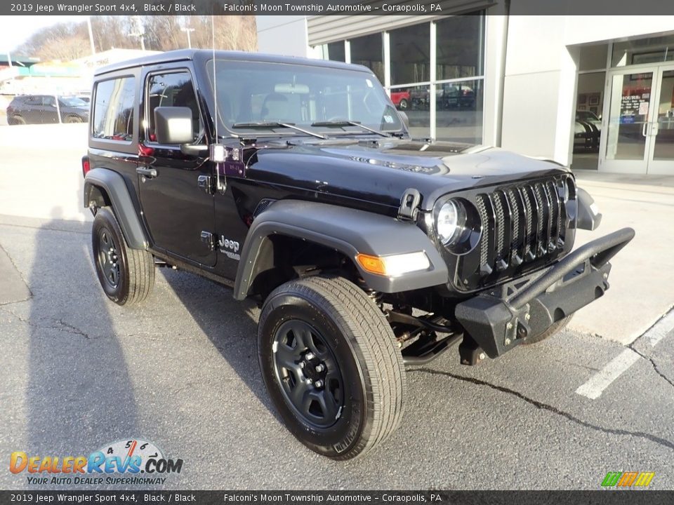 2019 Jeep Wrangler Sport 4x4 Black / Black Photo #7