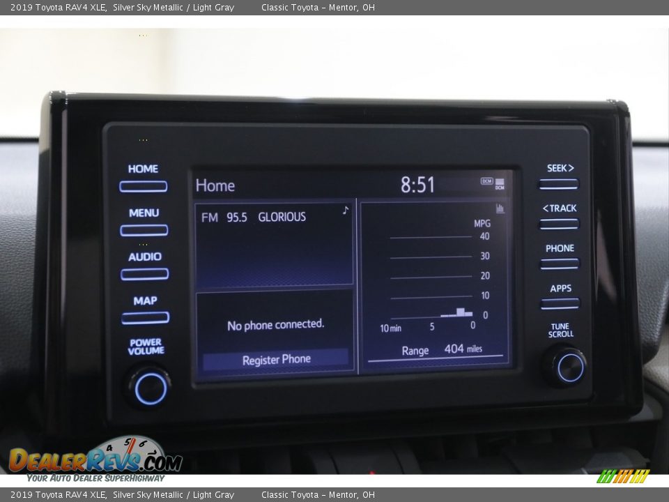 2019 Toyota RAV4 XLE Silver Sky Metallic / Light Gray Photo #10