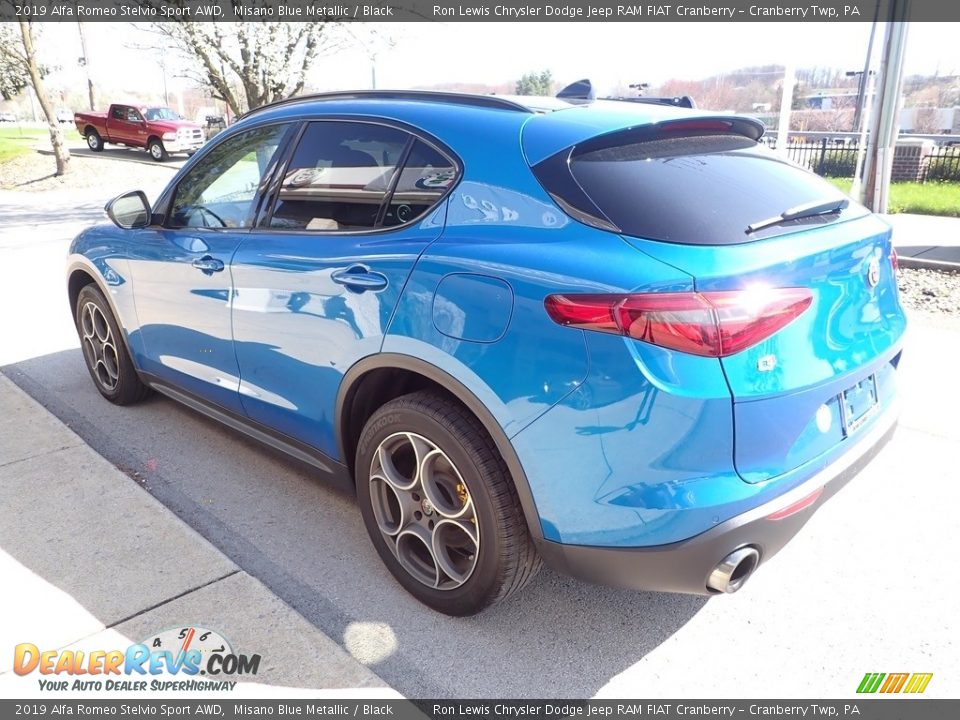 2019 Alfa Romeo Stelvio Sport AWD Misano Blue Metallic / Black Photo #6