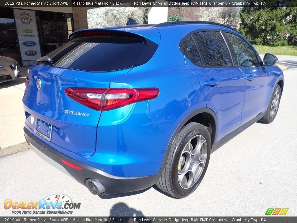 2019 Alfa Romeo Stelvio Sport AWD Misano Blue Metallic / Black Photo #8