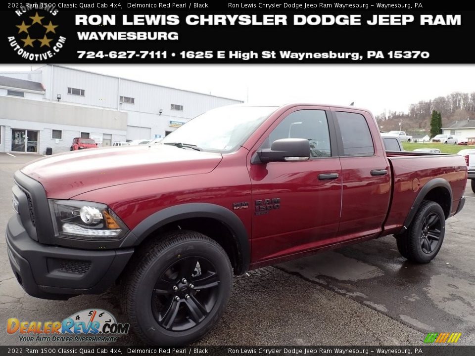 2022 Ram 1500 Classic Quad Cab 4x4 Delmonico Red Pearl / Black Photo #1