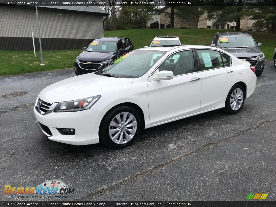 2015 Honda Accord EX-L Sedan White Orchid Pearl / Ivory Photo #2