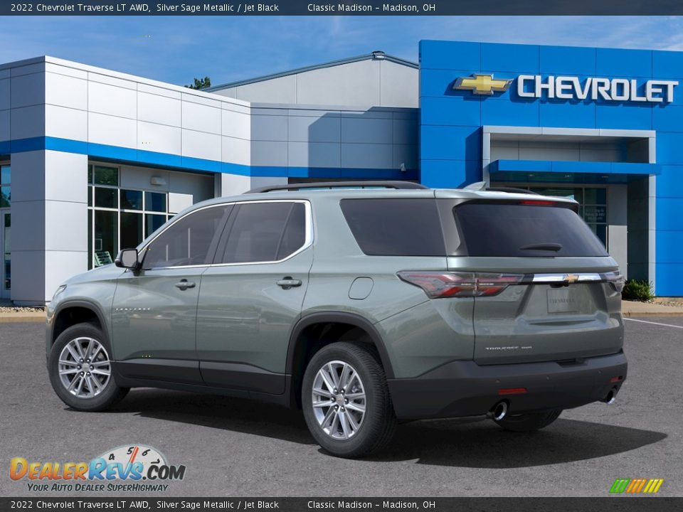 2022 Chevrolet Traverse LT AWD Silver Sage Metallic / Jet Black Photo #3