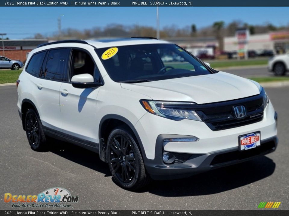 2021 Honda Pilot Black Edition AWD Platinum White Pearl / Black Photo #19