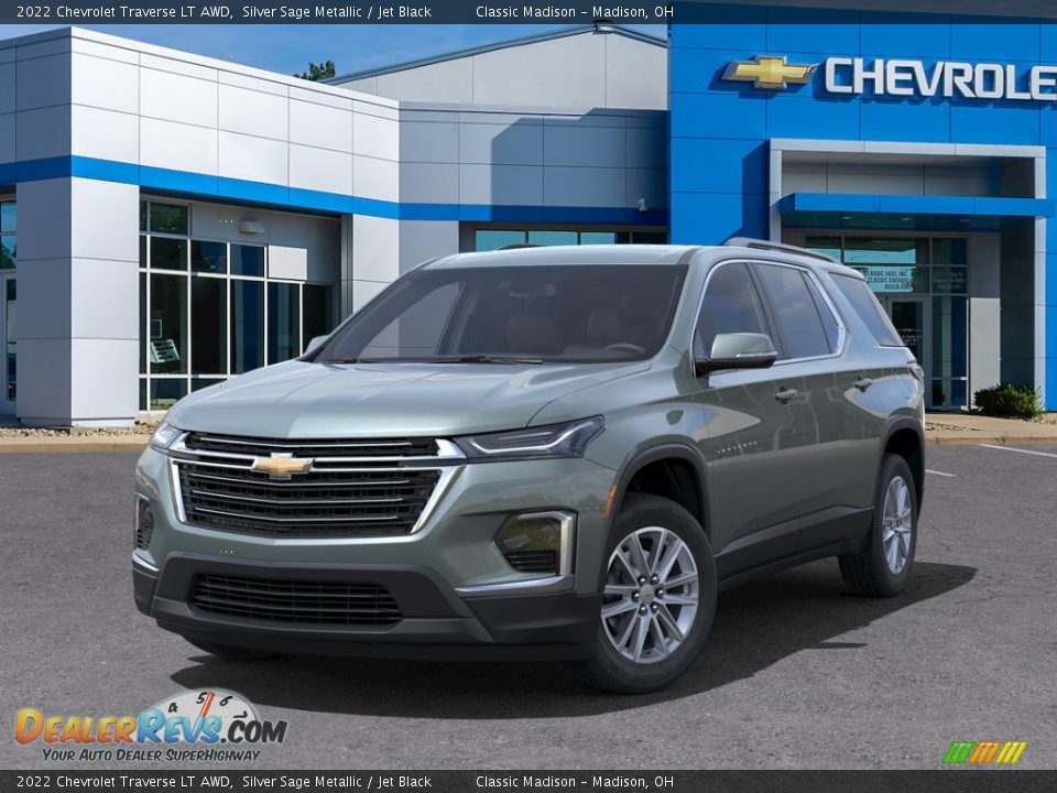 2022 Chevrolet Traverse LT AWD Silver Sage Metallic / Jet Black Photo #6