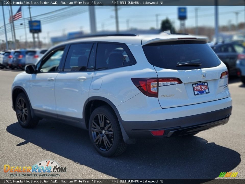 2021 Honda Pilot Black Edition AWD Platinum White Pearl / Black Photo #20