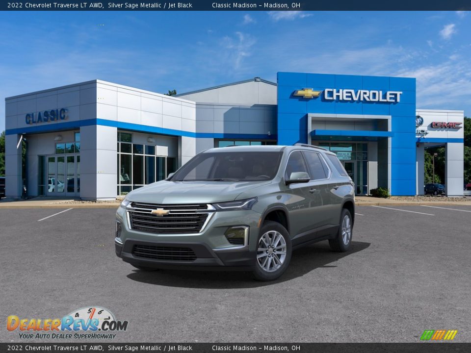 2022 Chevrolet Traverse LT AWD Silver Sage Metallic / Jet Black Photo #8