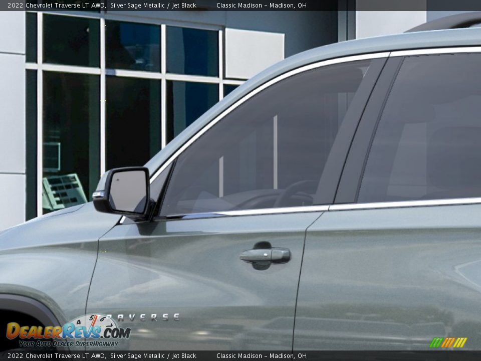 2022 Chevrolet Traverse LT AWD Silver Sage Metallic / Jet Black Photo #12