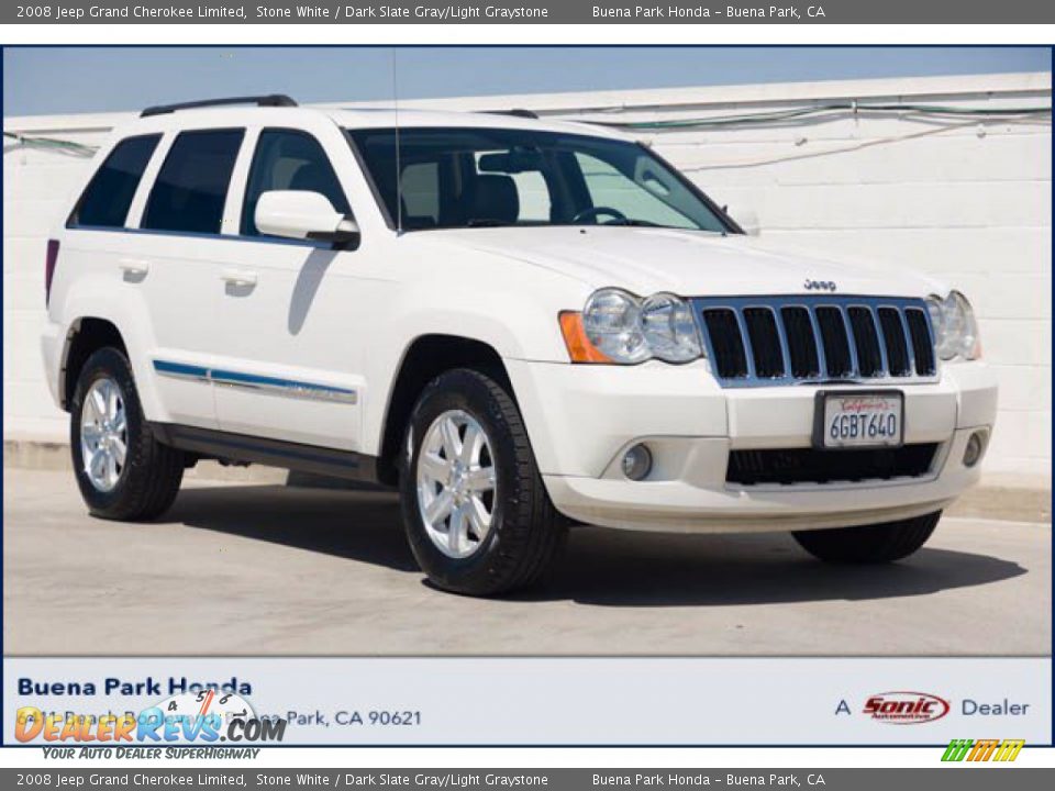 2008 Jeep Grand Cherokee Limited Stone White / Dark Slate Gray/Light Graystone Photo #1