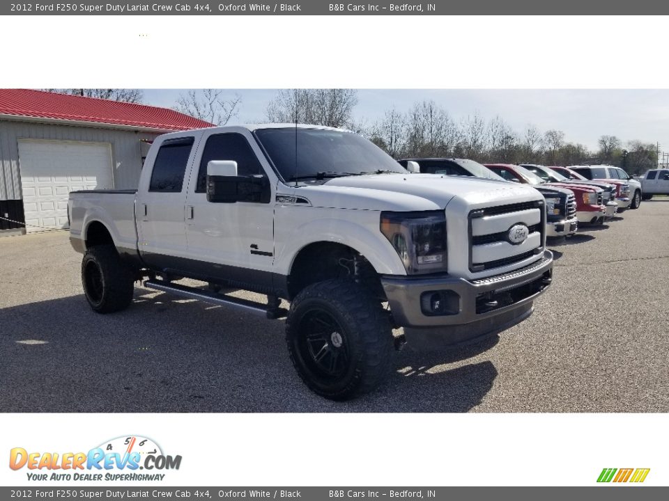 2012 Ford F250 Super Duty Lariat Crew Cab 4x4 Oxford White / Black Photo #7